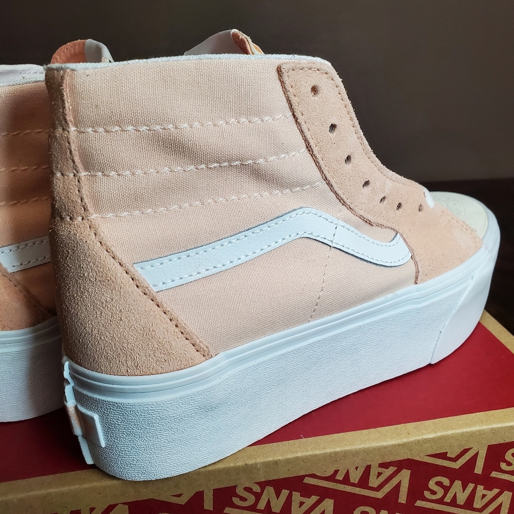 Vans Sk8-Hi Tapered Color Block Peach 🍑  Women Size 8.5, Men Size 7 - Picture 4 of 13